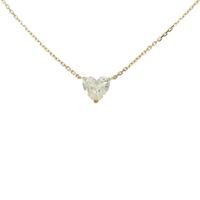 K18YGダイヤモンドネックレス 1．330ct・M・VS2・ハートシェイプ