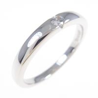 K18WG ソリティア ダイヤモンドリング