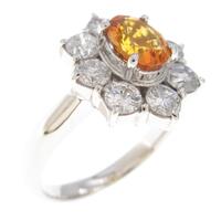 PT フラワー サファイヤリング