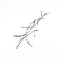 K18WG ダイヤモンドブローチ