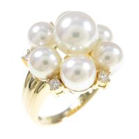 K18YG アコヤパールリング