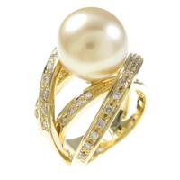 K18YG シロチョウパールリング