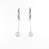 PT／K18WG 2WAY アコヤパールピアス