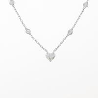 カルティエ ハート ダイヤモンドネックレス 1．01ct・F・IF・ハートシェイプ