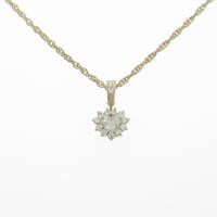 K18YG ハート ダイヤモンドネックレス