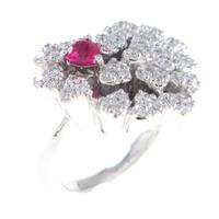 ポンテヴェキオ ハート ルビーピンキーリング