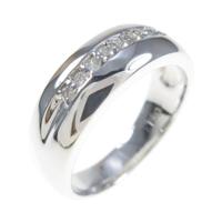 K18WG ダイヤモンドピンキーリング