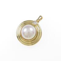K18YG マベパールペンダント