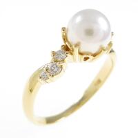K18YG アコヤパールリング
