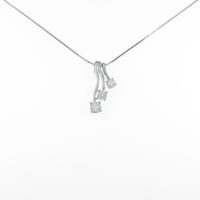 PT 2WAY スリーストーン ダイヤモンドネックレス