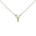 K18YG イニシャルY ダイヤモンドネックレス