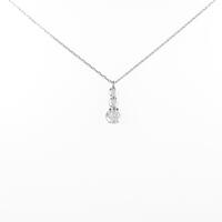 PT スリーストーン ダイヤモンドネックレス