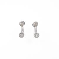 K18WG ダイヤモンドイヤリング