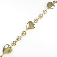 750YG ハート ブレスレット