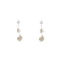 K14PG ハート ダイヤモンドピアス