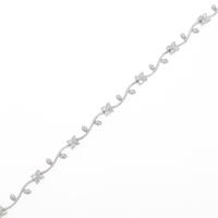 K14WG フラワー ダイヤモンドブレスレット