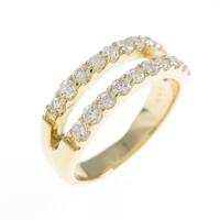 K18YG ダイヤモンド ピンキーリング