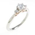 K14PG／プラチナダイヤモンドリング 0．264ct・F・VVS2・3EXT H＆C