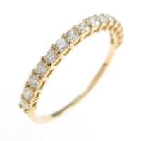 【リメイク】K18YG ハーフエタニティ ダイヤモンドリング