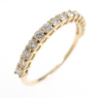 【リメイク】K18YG ハーフエタニティ ダイヤモンドリング