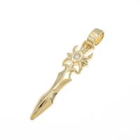 【新品】K18YG ソード ダイヤモンドペンダント