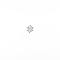 【リメイク】プラチナダイヤモンドピアス 片耳 0．386ct・H・I1・GOOD