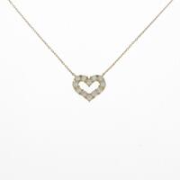 【リメイク】K18YG ハート ダイヤモンドネックレス