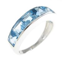 K18WG ブルートパーズリング