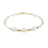 K18YG アコヤパールバングル