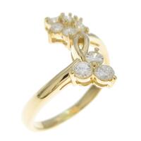 K18YG フラワー ダイヤモンドリング