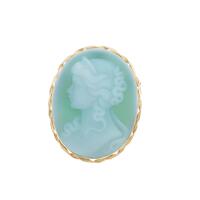 K18YG メノウカメオブローチ