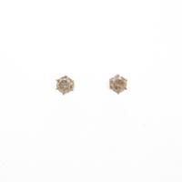 K18PG ソリティア ダイヤモンドピアス