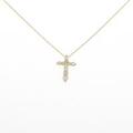 K18YG クロス ダイヤモンドネックレス