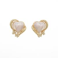 K18YG ハート マベパールピアス