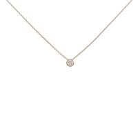 K18PG ソリティア ダイヤモンドネックレス