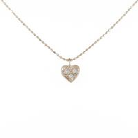 K10PG ハート ダイヤモンドネックレス