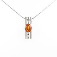 K18WG ガーネットネックレス