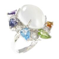 K18WG ムーンストーンリング