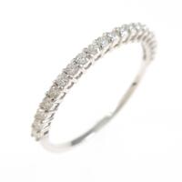 【リメイク】K18WG ハーフエタニティ ダイヤモンドリング