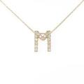 K18YG イニシャルM ダイヤモンドネックレス