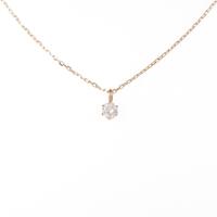 K18PG ソリティア ダイヤモンドネックレス