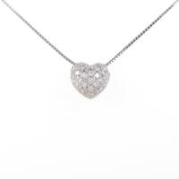 PT ハート ダイヤモンドネックレス