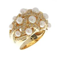 K18YG アコヤパールリング