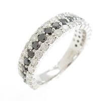 K18WG ハーフエタニティ ダイヤモンドリング