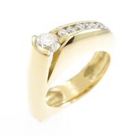 K18YG ダイヤモンドリング