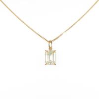 K18YG ダイヤモンドネックレス 1．239ct・VLY・VS2・エメラルドカット