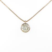 K18PG ソリティア ダイヤモンドネックレス