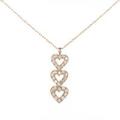 K18PG ハート ダイヤモンドネックレス