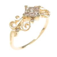 K18YG ダイヤモンドリング