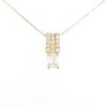 K18YG ダイヤモンドネックレス 1．012ct・VLY・VS2・エメラルドカット